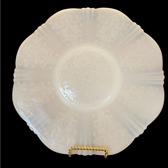 Vintage 1930s MacBeth-Evans American Sweetheart Pattern Monax Ring of Fire 12” - Picture 2 of 3